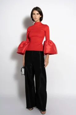 Marques ' Almeida TURTLENECK PUFF SLEEVE TOP-Women Tops