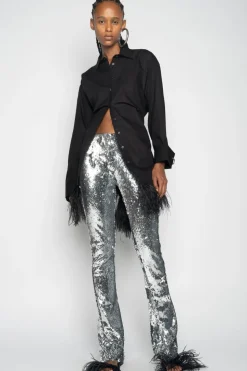 Marques ' Almeida SEQUINS BOOTCUT TROUSERS-Women Bottoms|Bottoms