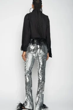 Marques ' Almeida SEQUINS BOOTCUT TROUSERS-Women Bottoms|Bottoms