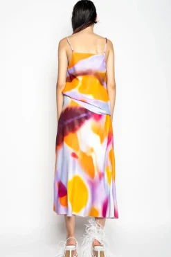 Marques ' Almeida SLIP PRINTED SATIN SKIRT-Women Bottoms|Bottoms