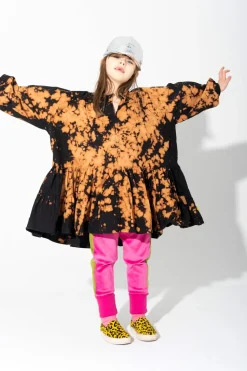 Marques ' Almeida SPLATTERED GATHERED DRESS-Kids Dresses