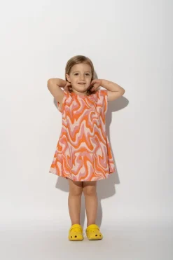 Marques ' Almeida TERRY WAVY PRINT T-SHIRT DRESS-Kids Dresses
