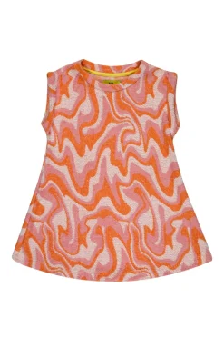 Marques ' Almeida TERRY WAVY PRINT T-SHIRT DRESS-Kids Dresses