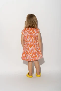 Marques ' Almeida TERRY WAVY PRINT T-SHIRT DRESS-Kids Dresses