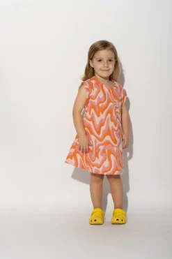 Marques ' Almeida TERRY WAVY PRINT T-SHIRT DRESS-Kids Dresses
