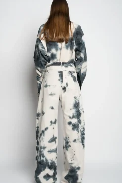 Marques ' Almeida TIE DYE BLACK BOYFRIEND TROUSERS-Women Bottoms|Denim