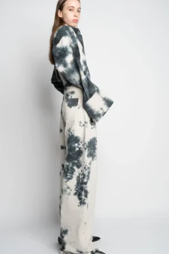 Marques ' Almeida TIE DYE BLACK BOYFRIEND TROUSERS-Women Bottoms|Denim