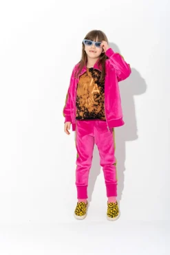 Marques ' Almeida TRACKSUIT VELOUR TROUSERS WITH CONTRAST TAPE-Kids Bottoms