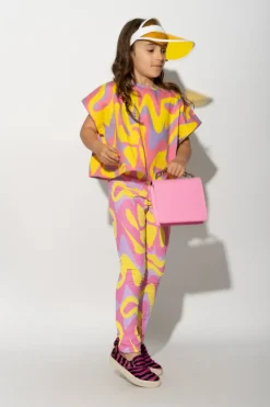 Marques ' Almeida WAVY PRINT LEGGINGS-Kids Jersey|Bottoms