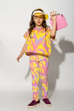 Marques ' Almeida WAVY PRINT LEGGINGS-Kids Jersey|Bottoms