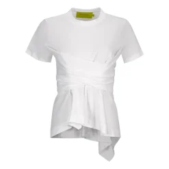 Marques ' Almeida CROSS WAIST DRAPE T-SHIRT-Women Tops|Tops