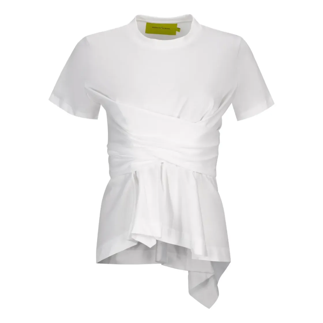 Marques ' Almeida CROSS WAIST DRAPE T-SHIRT-Women Tops|Tops