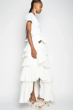 Marques ' Almeida CROSS WAIST DRAPE T-SHIRT-Women Tops|Tops