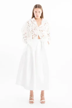 Marques ' Almeida EMBROIDERED PUFF SLEEVE SHIRT-Women Bridal|Tops