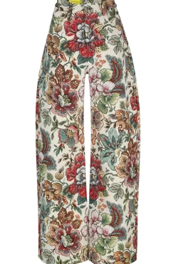 Marques ' Almeida WHITE FLORAL BROCADE BOYFRIEND TROUSERS-Women Bottoms