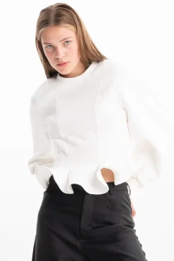 Marques ' Almeida FRILL HEM SWEATSHIRT-Women Tops|Tops