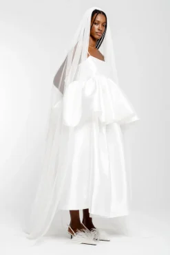 Marques ' Almeida HIGH WAIST PLEATED FULL SKIRT- Bridal