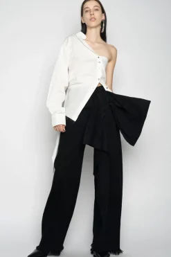 Marques ' Almeida ONE SHOULDER DRAPED SHIRT-Women Tops|Tops