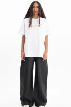 Marques ' Almeida OVERSIZED T-SHIRT WITH GOLD LOGO-Women Tops|Tops