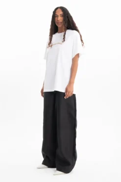 Marques ' Almeida OVERSIZED T-SHIRT WITH GOLD LOGO-Women Tops|Tops