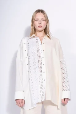 Marques ' Almeida PATCHWORK DECONSTRUCTED SHIRT-Women Tops|Tops