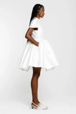 Marques ' Almeida SHORT SLEEVE PUFF SKIRT DRESS- Bridal
