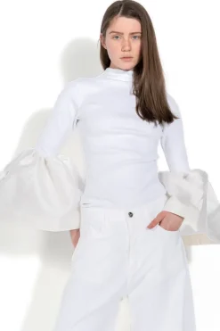 Marques ' Almeida TURTLENECK PUFF SLEEVE TOP-Women Tops