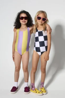Marques ' Almeida YELLOW AND LILAC SWIMSUIT-Kids Swimwear|Bottoms