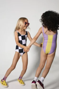 Marques ' Almeida YELLOW AND LILAC SWIMSUIT-Kids Swimwear|Bottoms