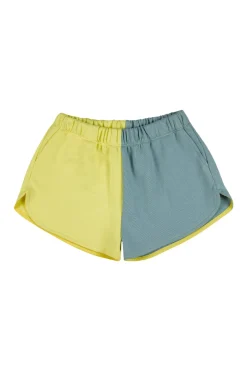 Marques ' Almeida YELLOW AND TURQUOISE SHORTS-Kids Bottoms