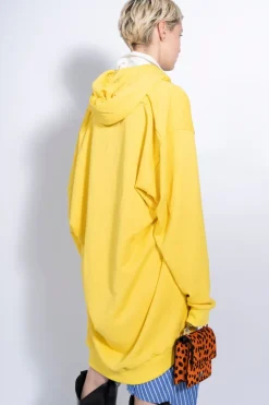 Marques ' Almeida ASYMMETRIC HOODIE WITH BIG EYELET-Women Tops