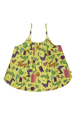 Marques ' Almeida SQUIGGLE PRINT OVERSIZED SLIP TOP-Kids Tops