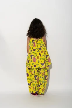 Marques ' Almeida SQUIGGLE PRINT OVERSIZED SLIP TOP-Kids Tops