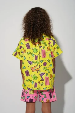 Marques ' Almeida SQUIGGLE PRINT SHORT SLEEVE SHIRT-Kids Tops