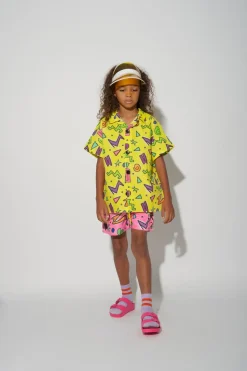 Marques ' Almeida SQUIGGLE PRINT SHORT SLEEVE SHIRT-Kids Tops