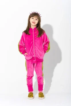 Marques ' Almeida ZIP UP VELOUR JACKET WITH CONTRAST TAPE-Kids Outerwear|Tops