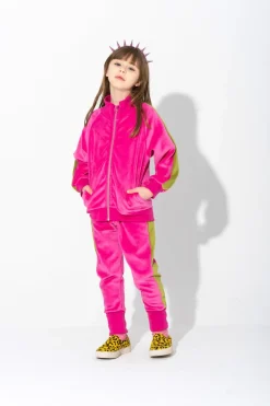 Marques ' Almeida ZIP UP VELOUR JACKET WITH CONTRAST TAPE-Kids Outerwear|Tops